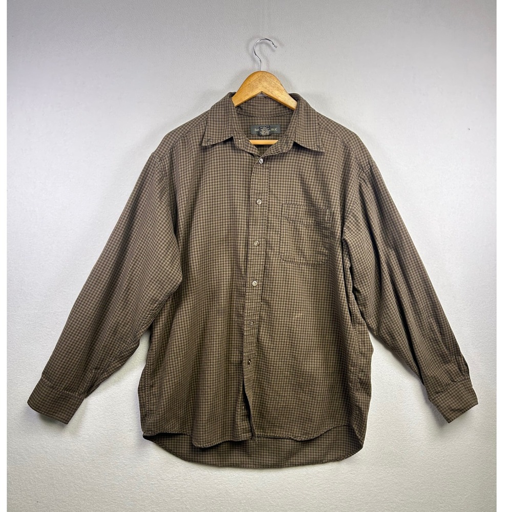 Banana Republic Mens Plaid Button Down Long Sleeve Shirt Size‎ L